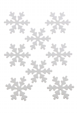 Kado Sticker Sneeuw Felt 3.5cm 8stuks OP IS OP Kado Sticker Sneeuw Felt 3.5cm 8stuks OP IS OP