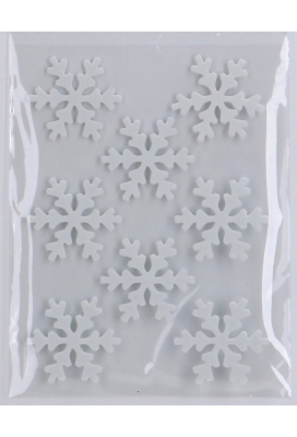 Kado Sticker Sneeuw Felt 3.5cm 8stuks OP IS OP Kado Sticker Sneeuw Felt 3.5cm 8stuks OP IS OP