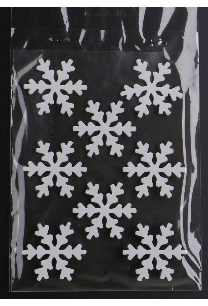 Kado Sticker Sneeuw Felt 3.5cm 8stuks OP IS OP Kado Sticker Sneeuw Felt 3.5cm 8stuks OP IS OP