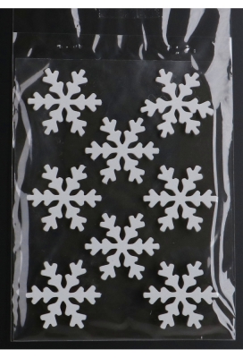 Kado Sticker Sneeuw Felt 3.5cm 8stuks OP IS OP Kado Sticker Sneeuw Felt 3.5cm 8stuks OP IS OP