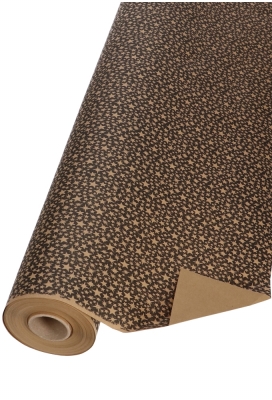 Bio Kraftpapier Bruin Kraft Stars Black 70cm x 50meter Bio Kraftpapier Bruin Kraft Stars Black 70cm x 50meter