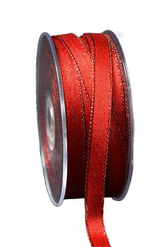 Kadolint Metallic Rood Met Rood Rand IJzerdraad 10mm x 50meter