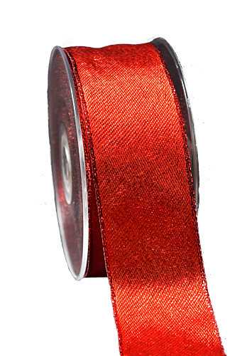 Kadolint Metallic Rood Met Rood Rand IJzerdraad 40mm x 20meter