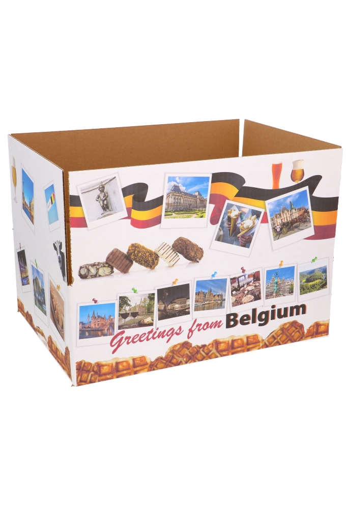 Geschenkdozen Greetings Belgium 39x29x13cm 15stuks