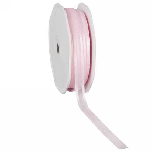 Luxe Organza Lint Met Satijnen Rand Baby Roze 10mm x 50meter