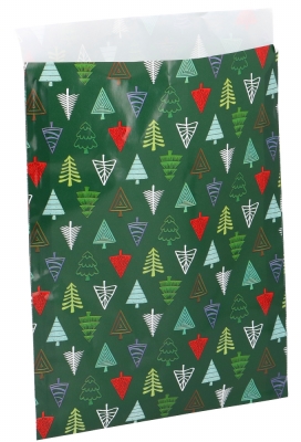 Kerstzakjes Christmas Tree Green  21x30cm 100stuks