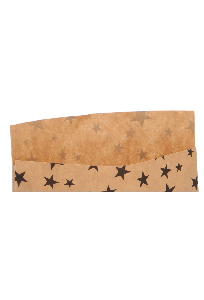 Kerstzakjes Kraft Stars Black 12x19cm 200stuks