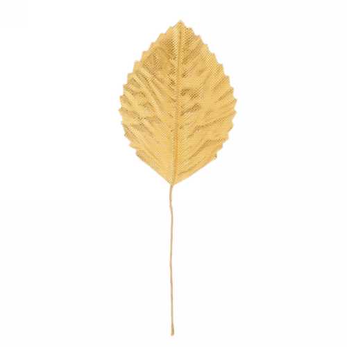 Kado Decoratie Pick Leafs Goud 6cm Met IJzerdraad 144stuks