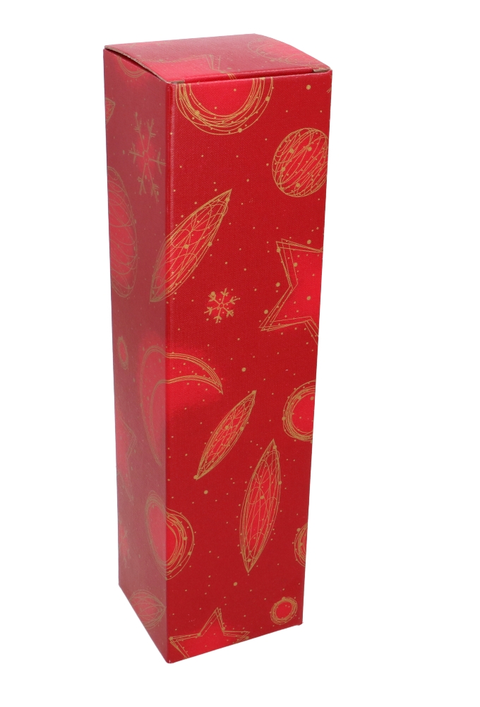 Luxe Wijndozen Vigo Rood Celestial Christmas 1 fles 9x9x34cm 10stuks