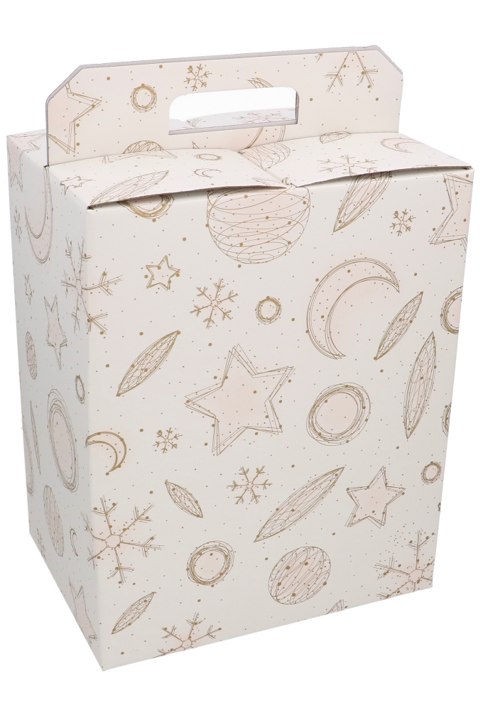 Geschenkdoos Draagbox Wit Celestial Christmas 28x20x35cm 50stuks