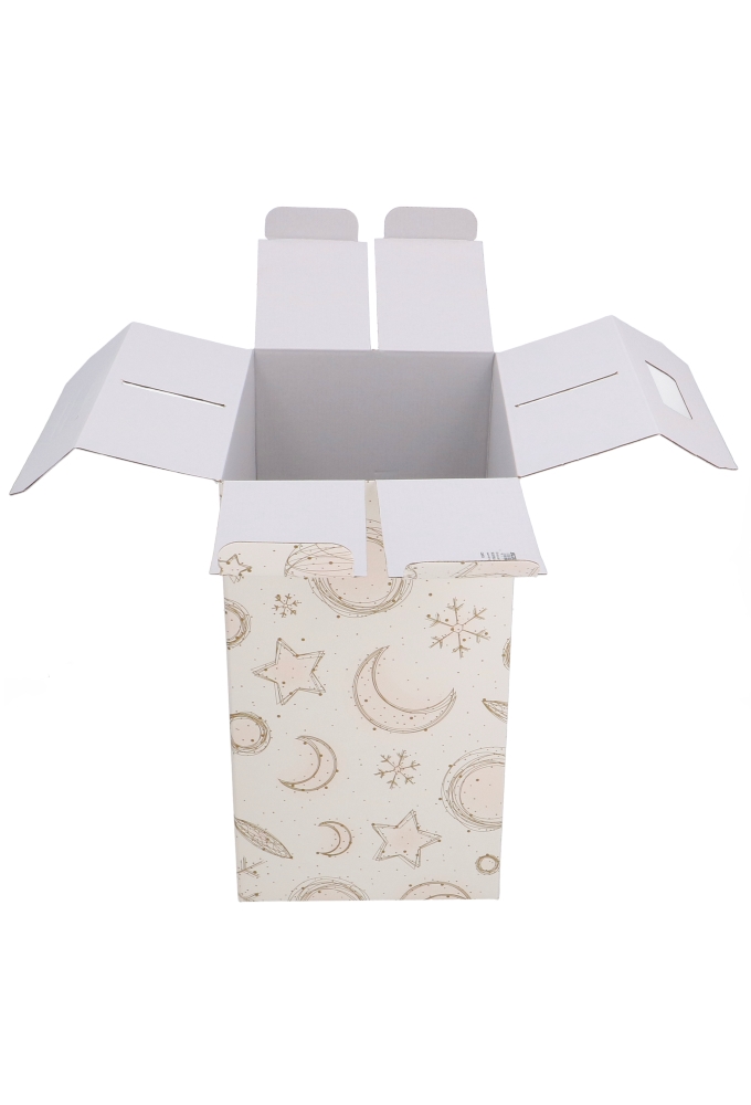 Geschenkdoos Draagbox Wit Celestial Christmas 28x20x35cm 50stuks