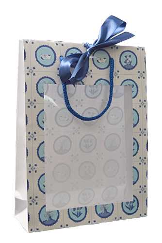 Kadotas Delfts Blauw Tegeltje Met Venster & Lintgleuf 22x8x30cm 25st