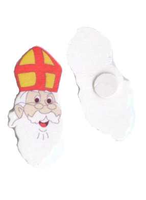 Houten Sintdecoratie Sinterklaashoofd & Mijter 3.5cm 100 stuks