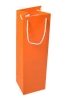 Luxe Wijntasjes Parijs Glans Oranje Met Koord 10x9x38cm 10stuks