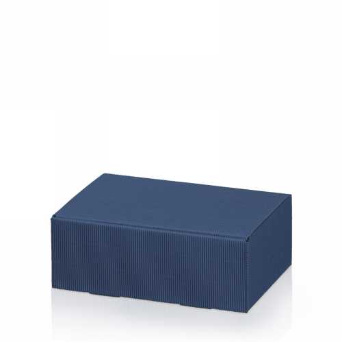 Kadodoos Colour Rib Blauw 22x15x7.5cm 25stuks