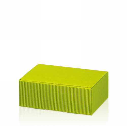 Kadodoos Colour Rib Lime Groen 22x15x7.5cm 25stuks