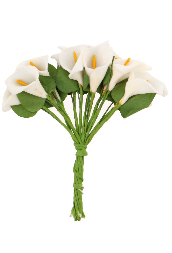 Kado Decoratie Calla Lily Met IJzerdraad 8.5x2cm 144stuks