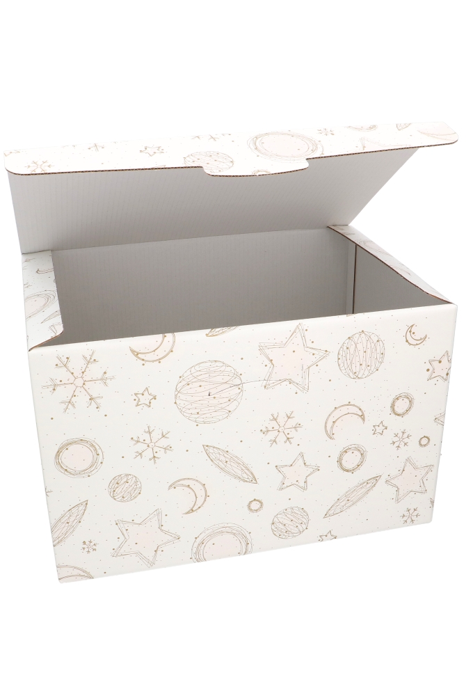 Luxe Kerstpakketdoos Wit Celestial Christmas 46x32x29cm 20stuks