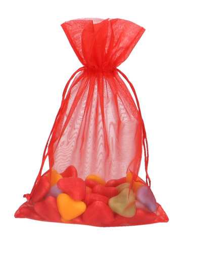 Organza zakjes Rood Groot XL 20x30cm 10stuks