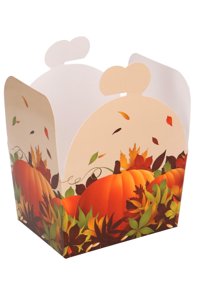 Bonbondoosjes Herfst Pompoen 500gr & Vlindersluiting 11.5x9x7cm 24st