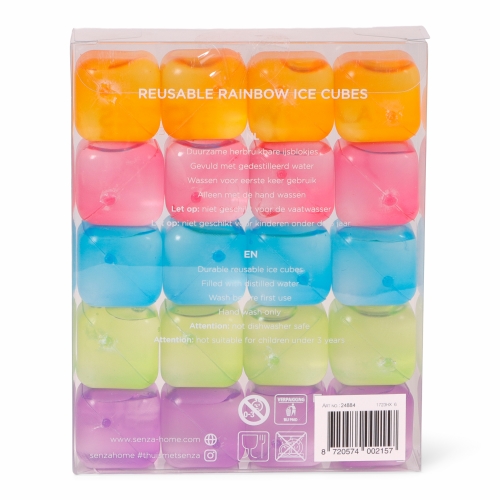 SENZA Reusable Rainbow Ice Cubes 1 stuk