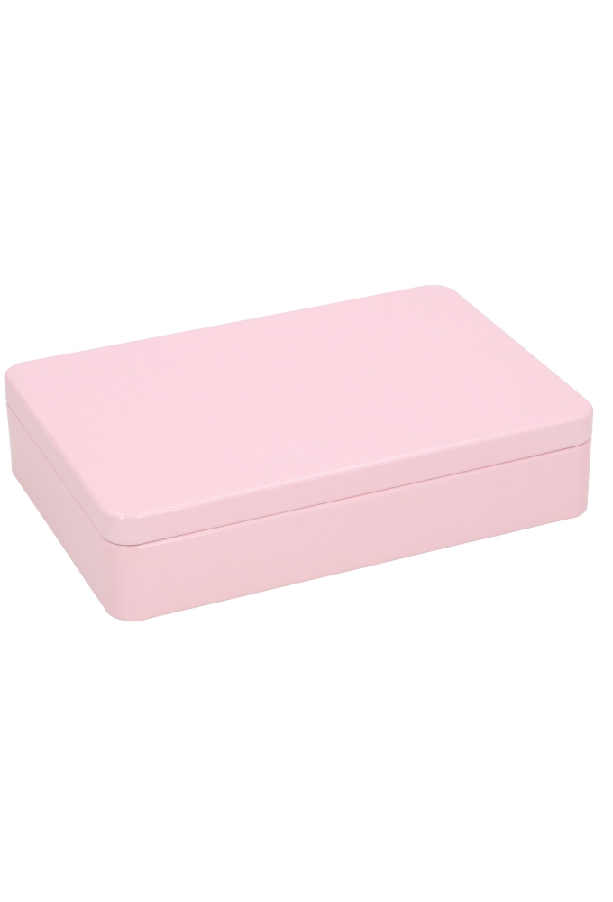 Blikken Uni Pastel Roze Rechthoekig 18.5x12.5x4cm 12stuks