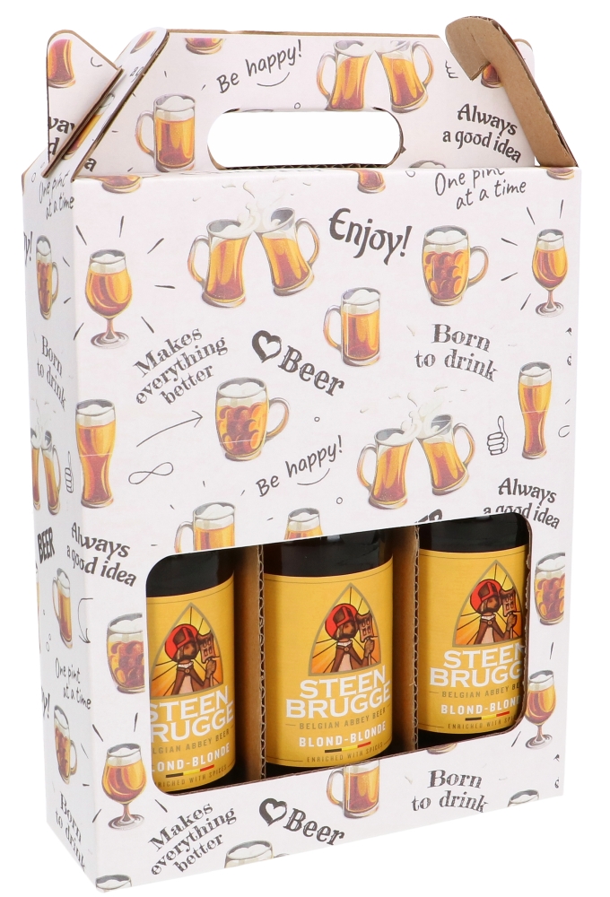 Bierverpakking Cheers Beer 3 Flesjes Bier 18.5x6x23.5cm 15stuks