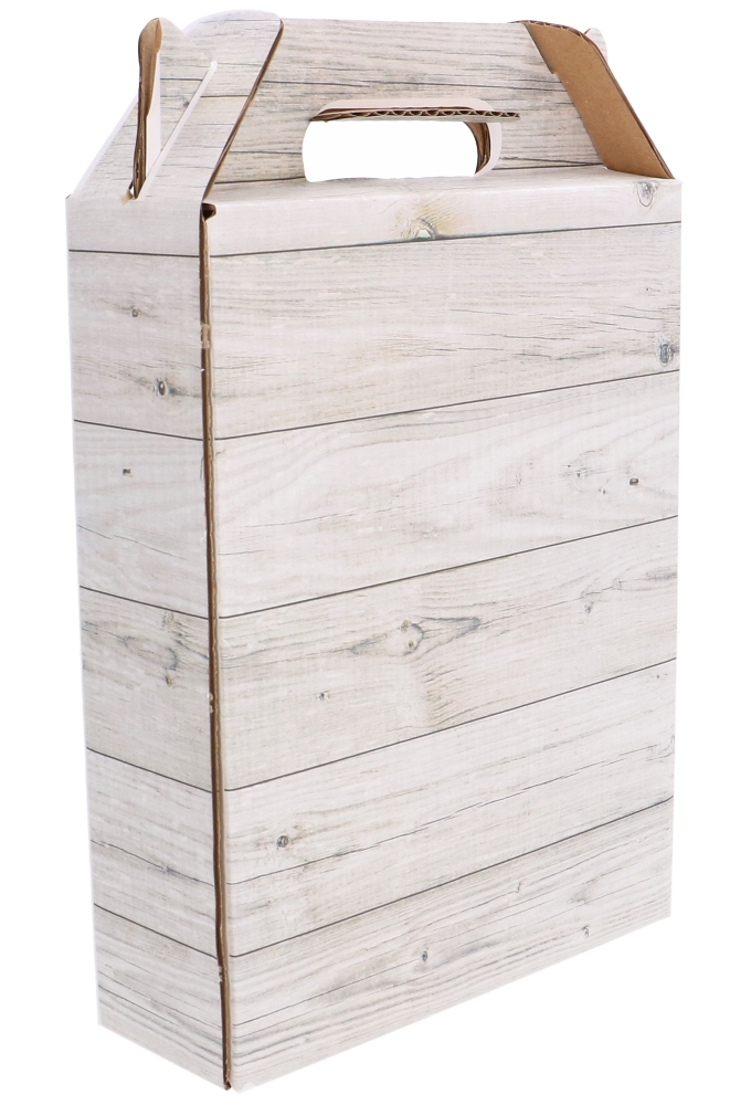 Bierverpakking Wood Naturel 3 Flesjes Bier 18.5x6x23.5cm 15stuks