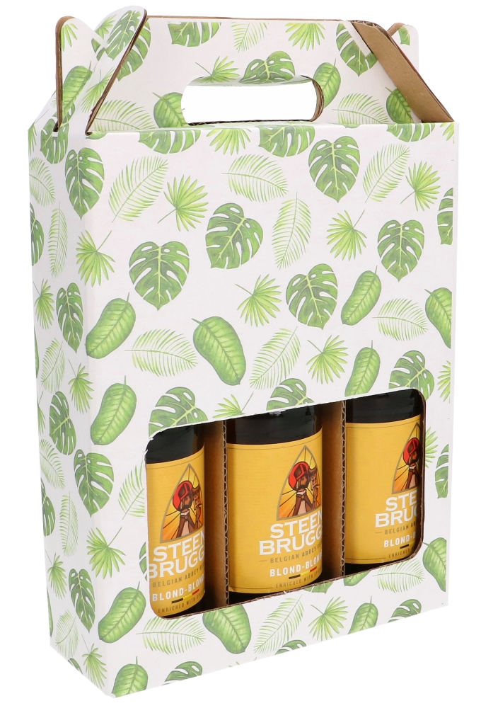 Bierverpakking Jungle 3 Flesjes Bier 18.5x6x23.5cm 15stuks