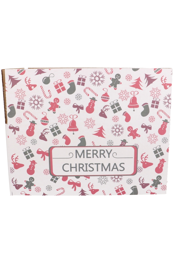 Kerstpakketdozen Merry Christmas Wit 31x20x14cm 30stuks