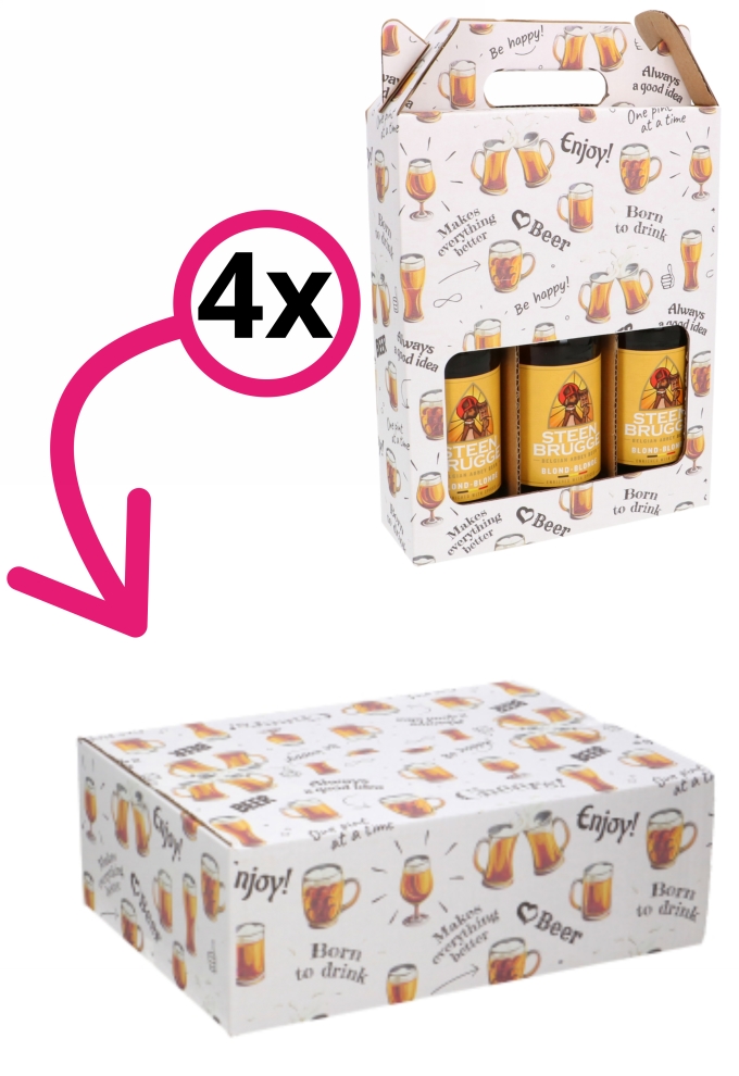 Bierverzenddozen Cheers Beer 39x29x13cm 15stuks