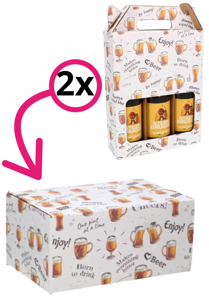 Bierverzenddozen Cheers Beer 31x20x14cm 30stuks