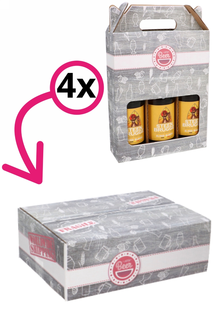 Bierverzenddozen Beer Deliver Box 39x29x13cm 15stuks