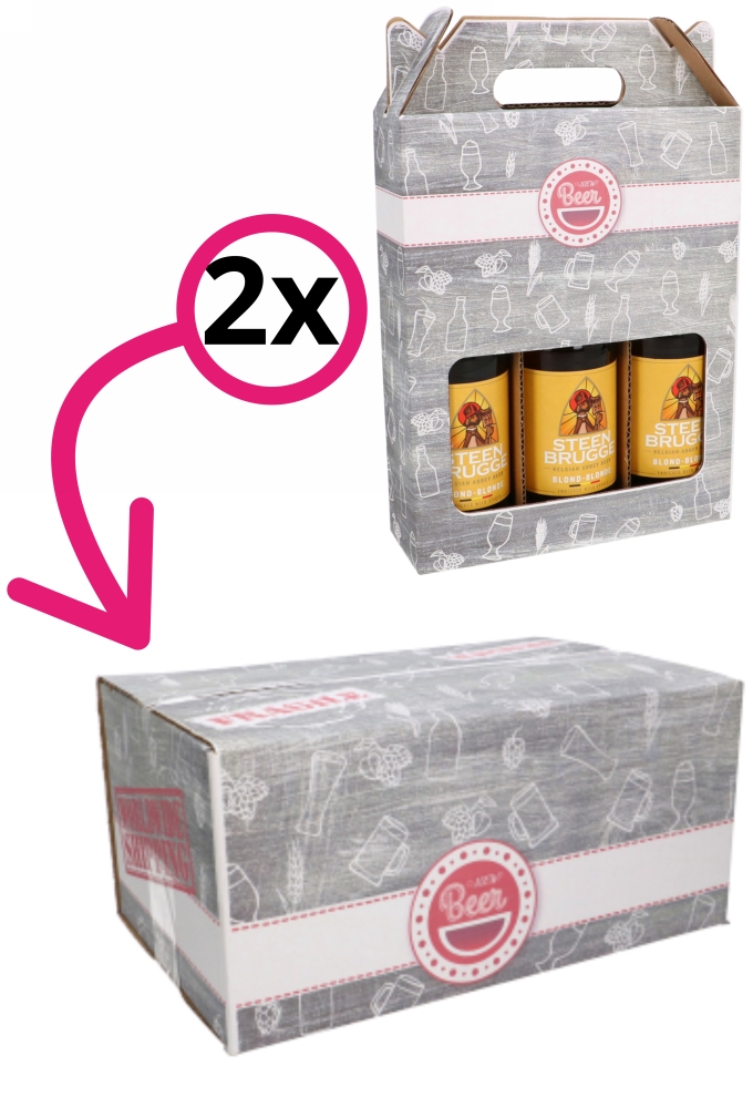 Bierverzenddozen Beer Deliver Box 31x20x14cm 30stuks