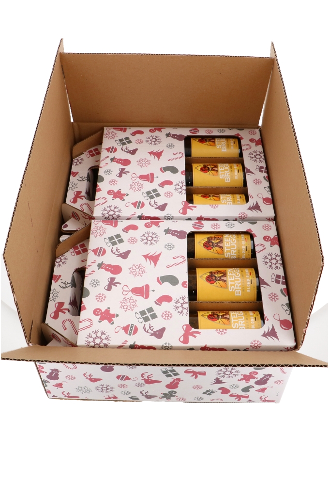 Kerstpakketdozen Merry Christmas Wit 39x29x13cm 15stuks