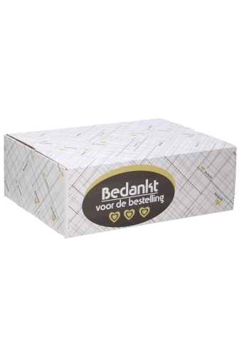 Geschenkdozen Bedankt Voor De Bestelling Streepjes 39x29x13cm 15stuks