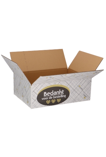 Geschenkdozen Bedankt Voor De Bestelling Streepjes 39x29x13cm 15stuks