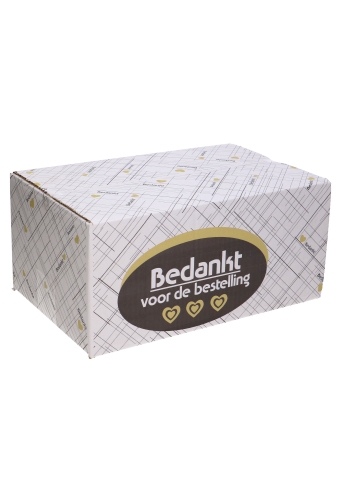 Geschenkdozen Bedankt Voor De Bestelling Streepjes 31x20x14cm 30stuks