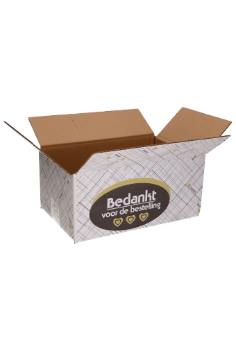 Geschenkdozen Bedankt Voor De Bestelling Streepjes 31x20x14cm 30stuks