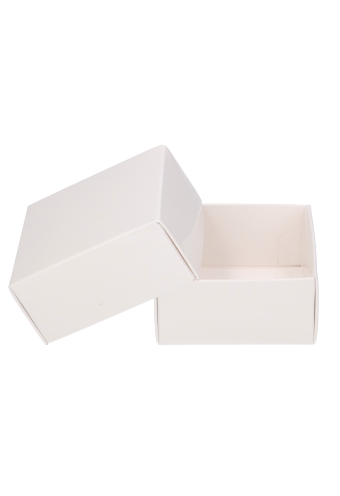 Geschenkdoos & Deksel Gaby Wit Blinkend 8x8x4cm 100stuks