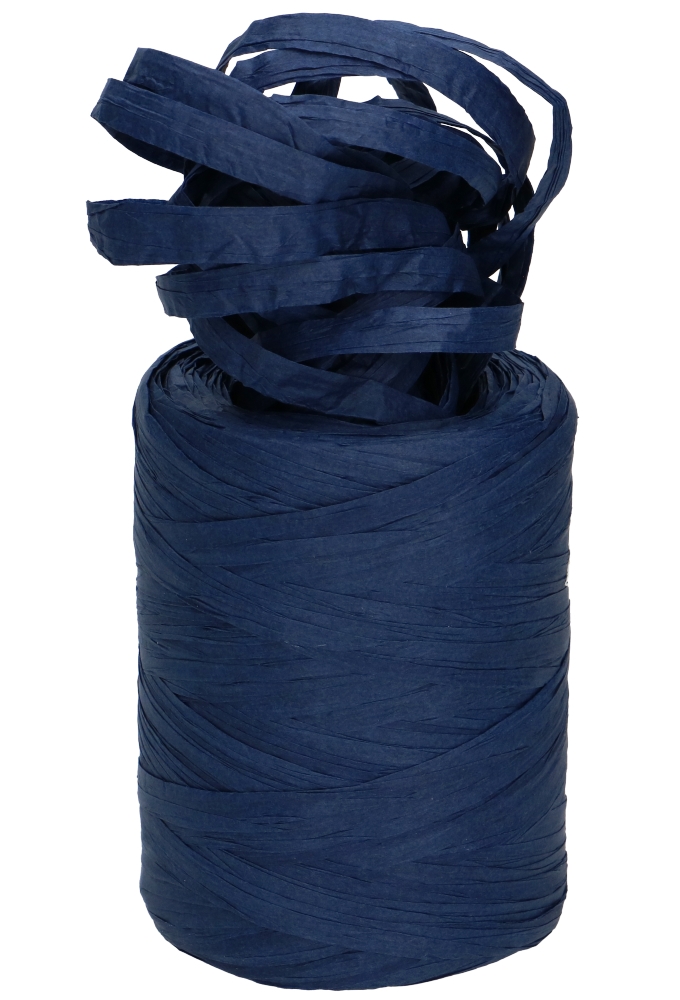 Raffia Papier Donker Blauw 5 a 8 mm x 100 meter