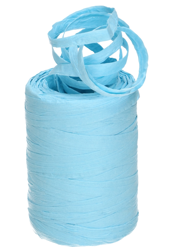 Raffia Papier Licht Blauw 5 a 8 mm x 100 meter