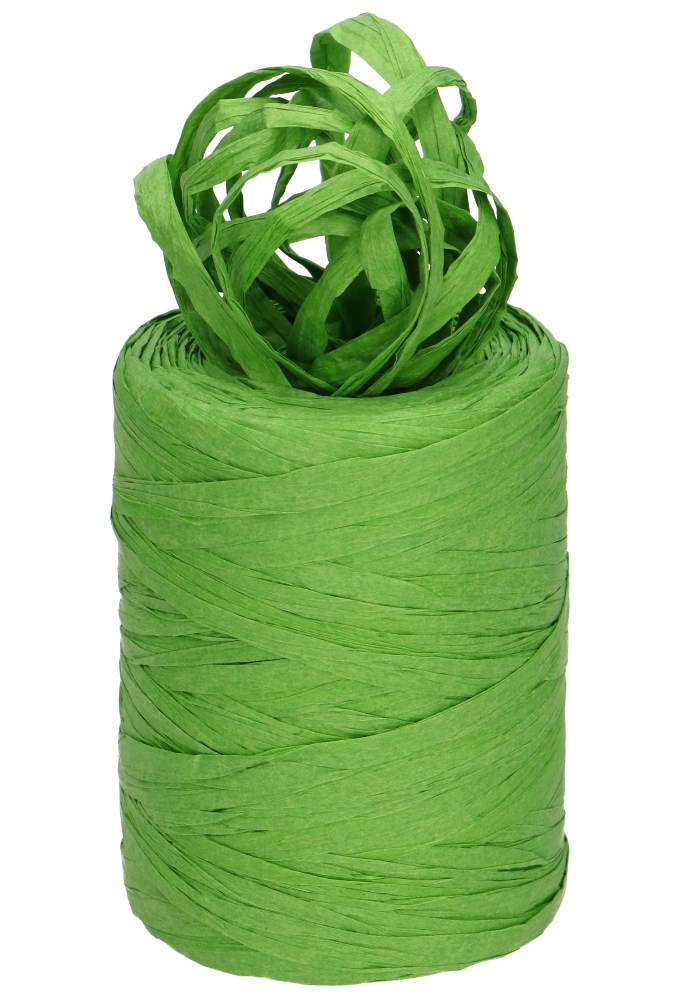 Raffia Papier Appel Groen 5 a 8 mm x 100 meter