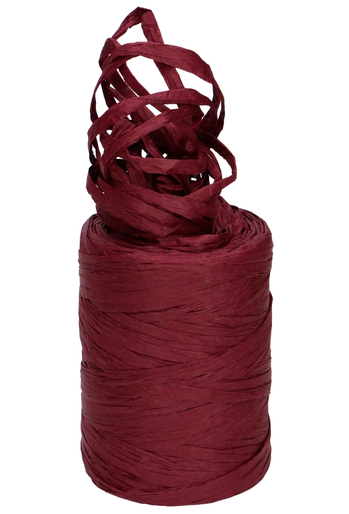 Raffia Papier Bordeaux 5 a 8 mm x 100 meter