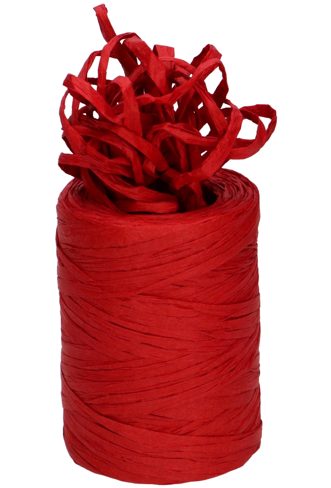 Raffia Papier Rood 5 a 8 mm x 100 meter