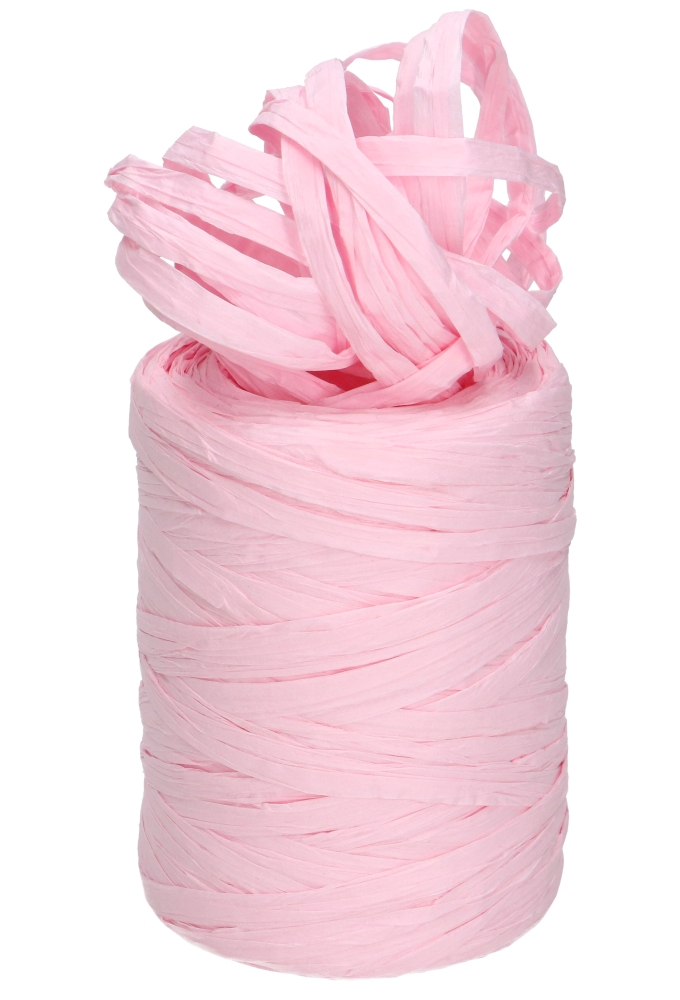 Raffia Papier Roze 5 a 8 mm x 100 meter