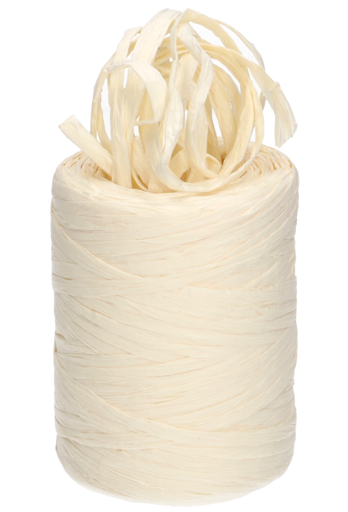 Raffia Papier Creme 5 a 8 mm x 100 meter