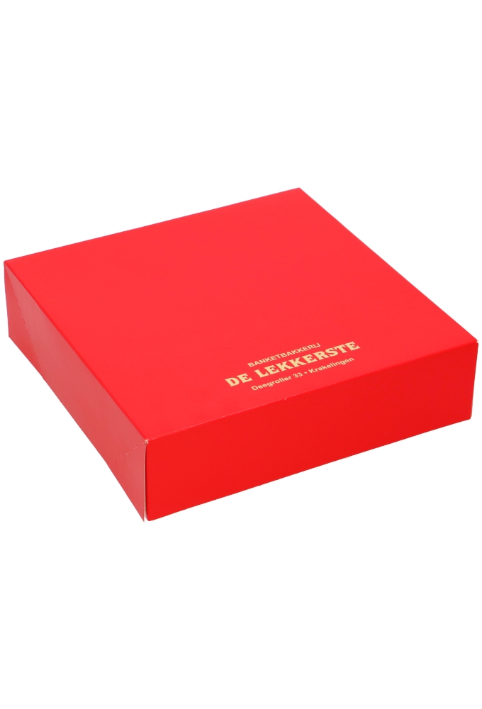 Kerstdoos Kransdoos Rood 22.7x22.7x6cm 100stuks