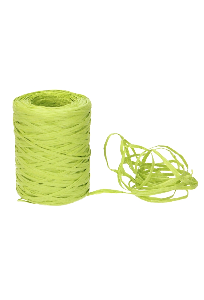 Raffia Papier Groen 5mm x 200 meter op is op