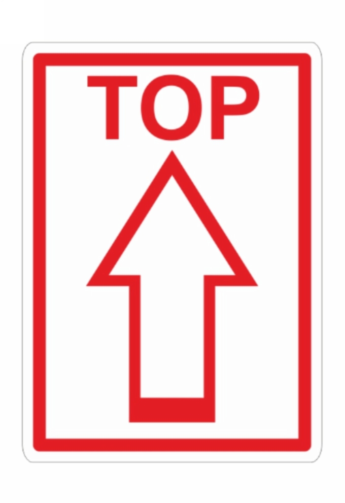 Zelfklevende Etiketten Top Rechtop Vervoeren 98x70mm 500stuks